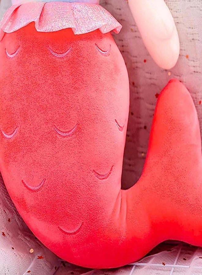 ميمو دمية ميمو القطيفة - حيوان محشو ناعم ومحبوب للأطفال وديكور منزلي لأعياد الميلاد والمهرجانات (حورية البحر الحمراء) - Image 4